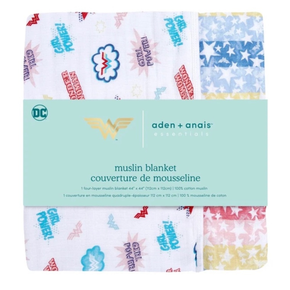 Wonder Woman Essentials Cotton Muslin Dream Blanket - Aden & Anais